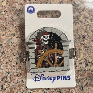 Disney Pirates Of The Caribbean 2022 Skeleton Dog Parrot Tri Fold Hinged Pin